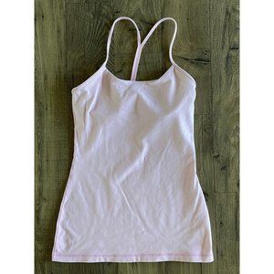 Lululemon Athletica W1AMXS Power Pose Light Pink Tank Top Women's Size 4 READ